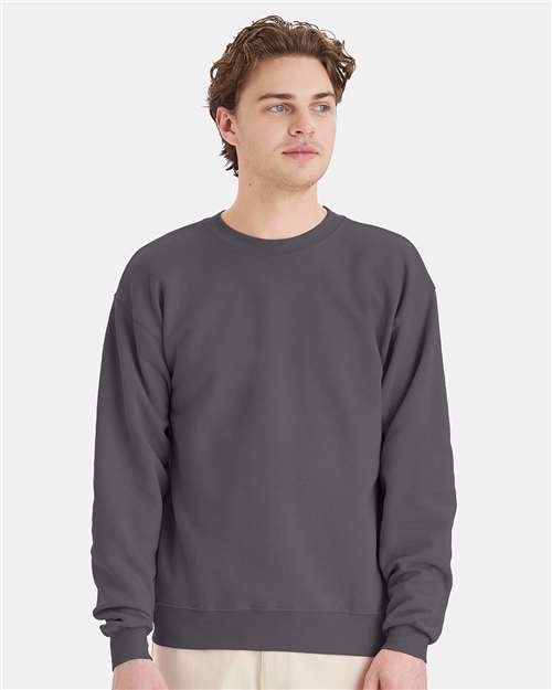Hanes P160 Smoke Grey — on model front