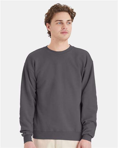 Hanes P160 Smoke Grey — on model front