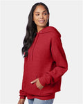 Hanes P170 Heather Red — on model side