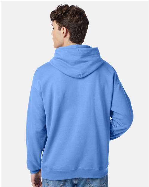 Hanes P170 Carolina Blue — on model back