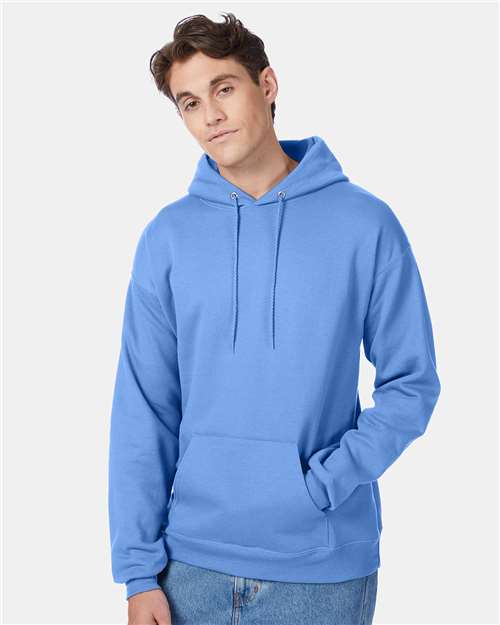 Hanes P170 Carolina Blue — on model front
