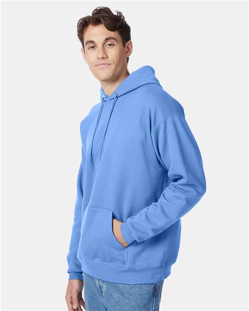 Hanes P170 Carolina Blue — on model side