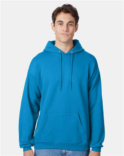 Hanes P170 Teal — on model front