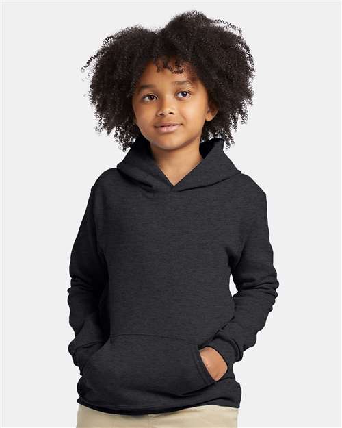 Hanes P473 Charcoal Heather — on model front