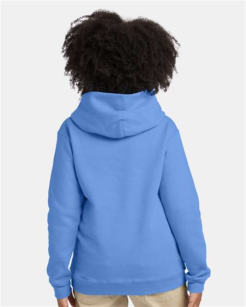 Hanes P473 Carolina Blue — on model back