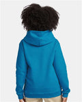 Hanes P473 Teal — on model back