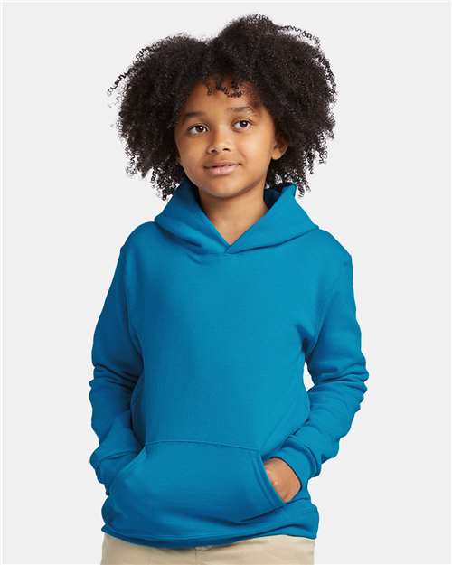 Hanes P473 Teal — on model front