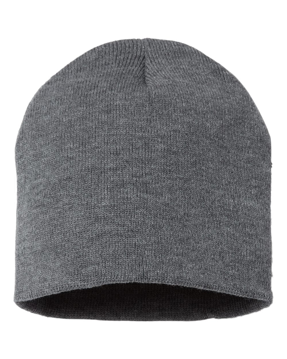 8" Knit Beanie - Dark Heather Gray