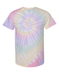 Unisex Multi-Color Spiral Short Sleeve T-Shirt - Hazy Rainbow