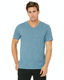 Bella + Canvas 3655C - Unisex Jersey Short-Sleeve V-Neck T-Shirt - Denim Slub