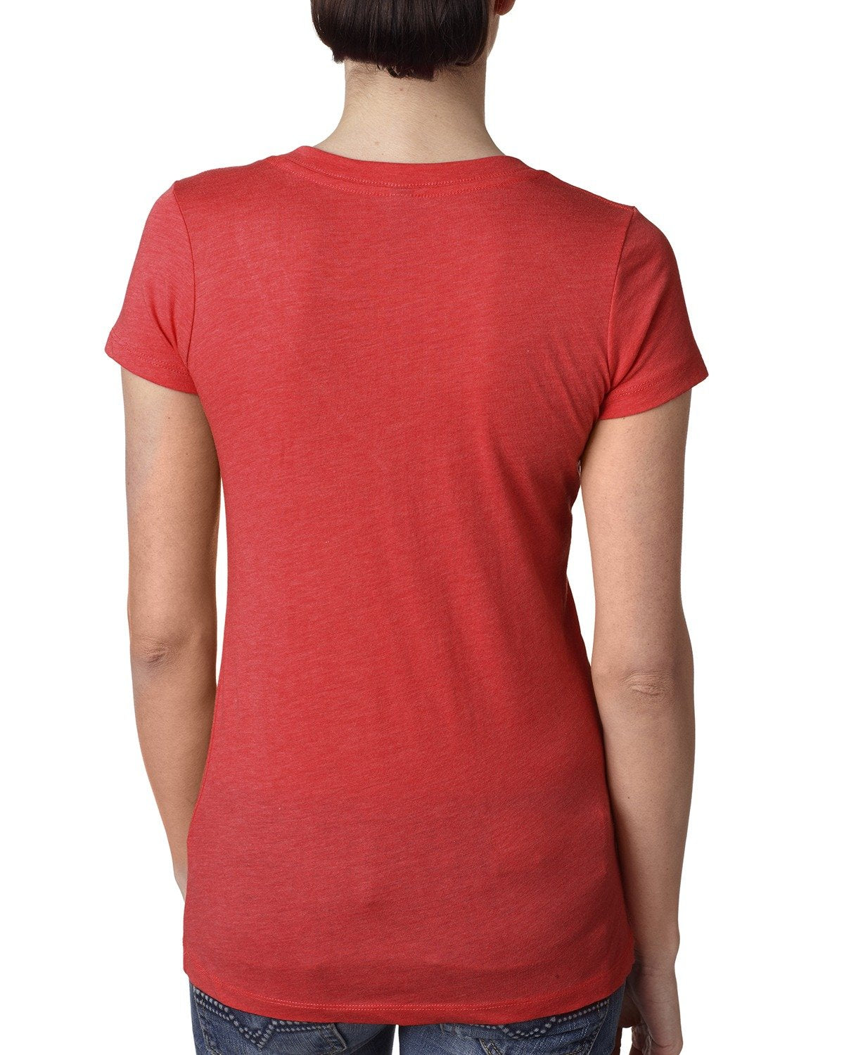 Women's Triblend Deep V - Vintage Red