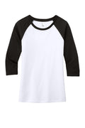 Women's Perfect Tri 3/4-Sleeve Raglan - Black / White