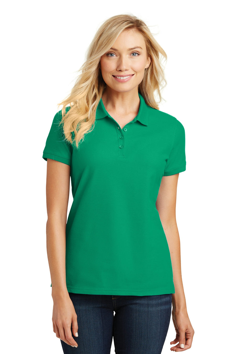 Women's Core Classic Pique Polo - Bright Kelly Green