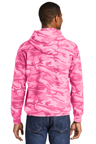 Unisex Core Fleece Camo Pullover Hoodie - Pink Camo