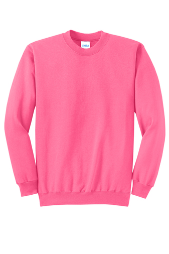 Unisex Core Fleece Crewneck Sweatshirt - Neon Pink