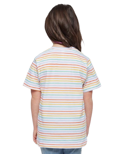 Youth Fine Jersey T-Shirt - Rainbow Stripe