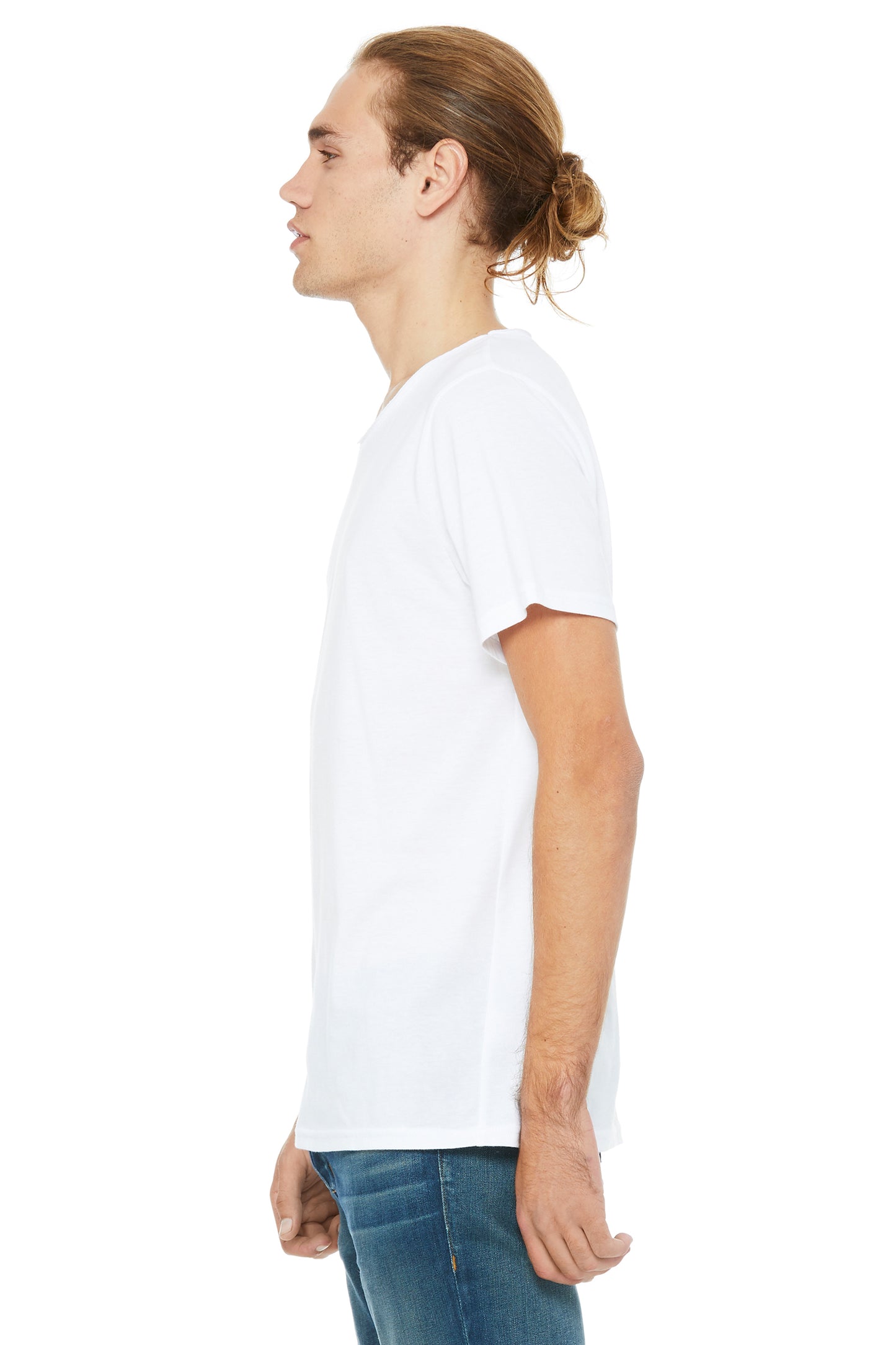 Men's Jersey Raw Neck T-Shirt - White