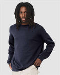 BELLA + CANVAS 3945 Heather Navy — on model side