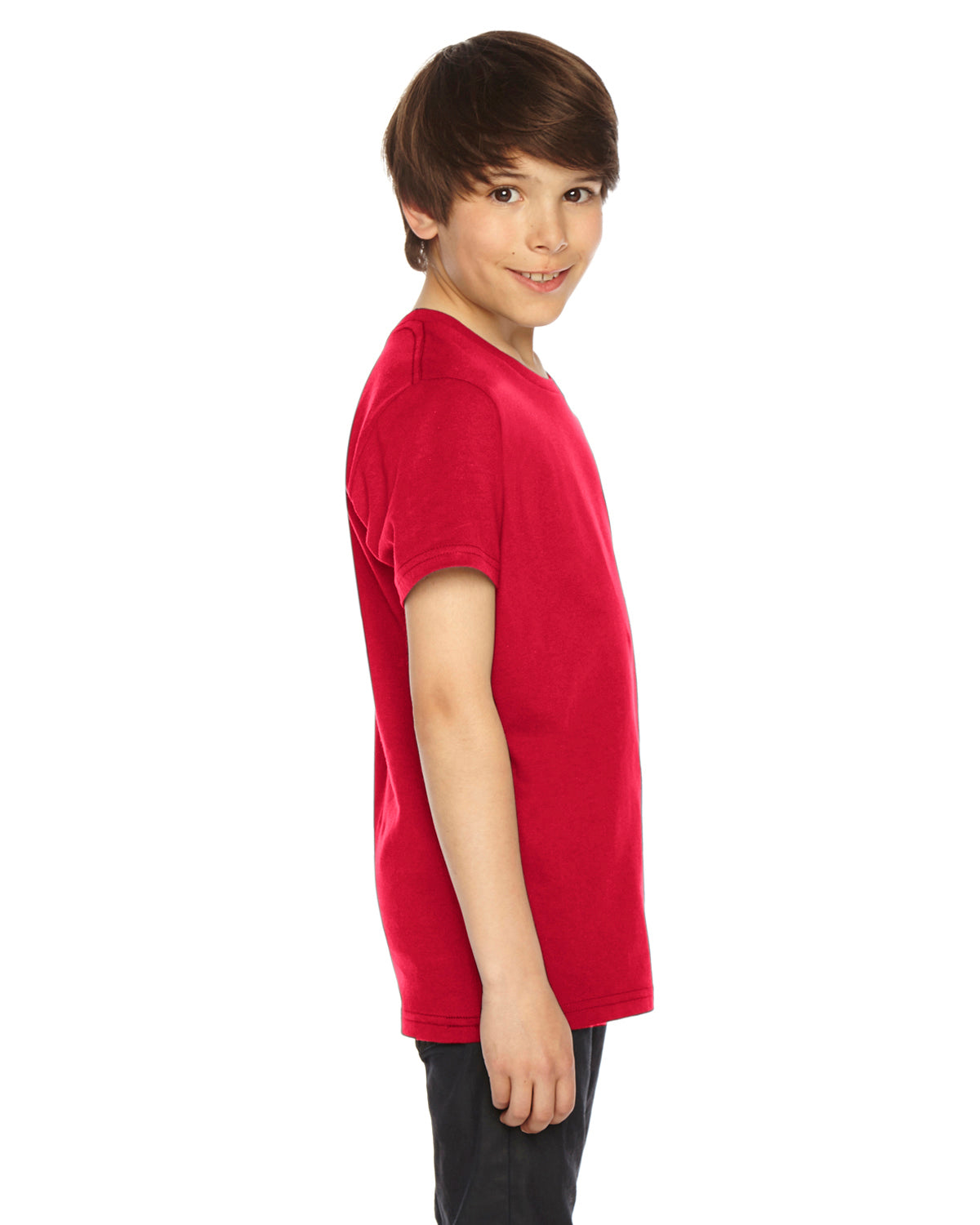 Youth Fine Jersey Short-Sleeve T-Shirt - Red