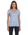 Women's Baby Rib Scoopneck Tee - Baby Blue