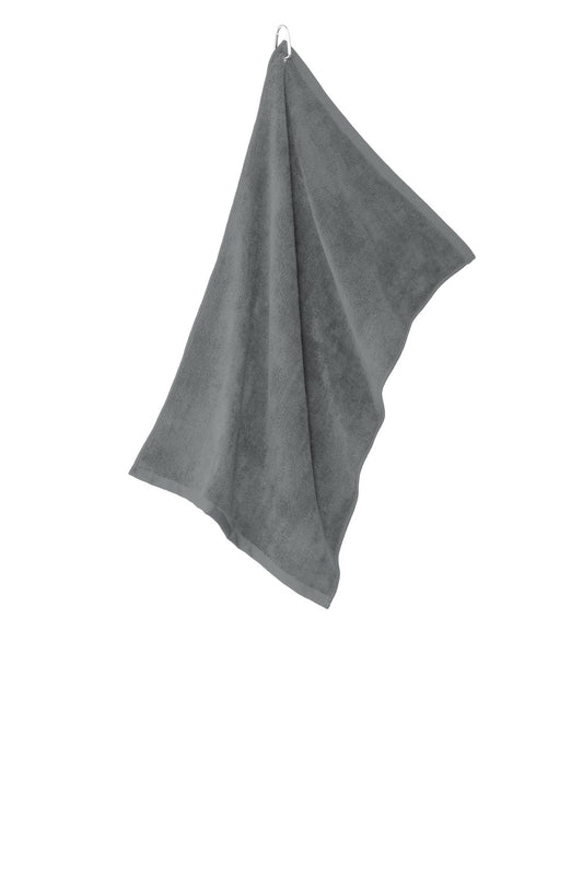 Grommeted Microfiber Golf Towel - Deep Smoke