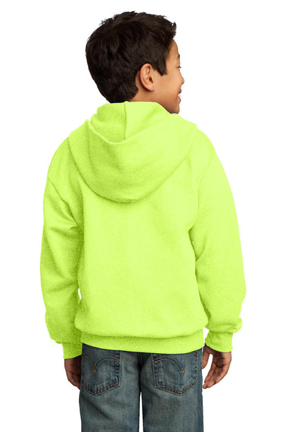 Youth Core Fleece Full-Zip Hoodie - Neon Yellow