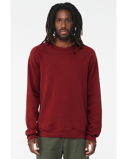 Unisex Sponge Fleece Raglan Sweatshirt - Cardinal