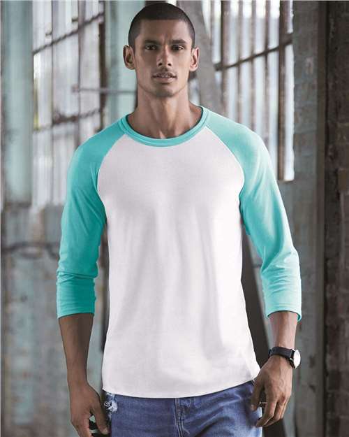 JERZEES 560RR White/ Scuba Blue — front