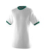 Augusta Sportswear 710 - 50/50 Ringer T-Shirt - White / Dark Green
