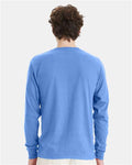 Hanes 5286 Carolina Blue — on model back