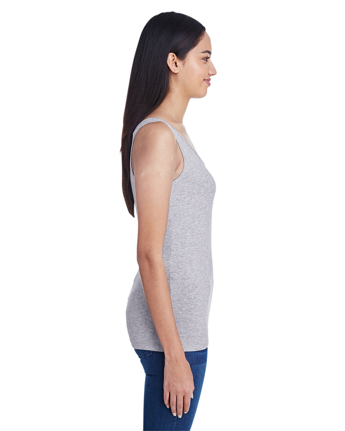 Women's Stretch Tank - Heather Gray