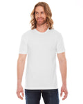 Unisex Poly-Cotton Short-Sleeve Crewneck - White