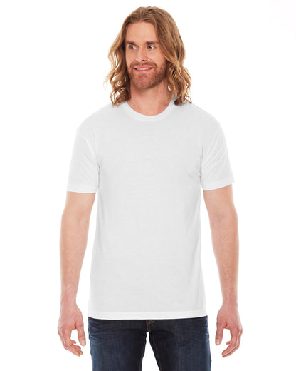 Unisex Poly-Cotton Short-Sleeve Crewneck - White