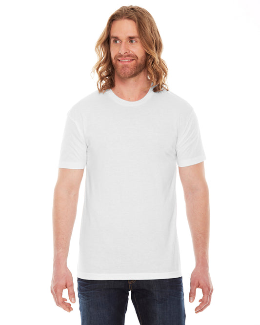 Unisex Poly-Cotton Short-Sleeve Crewneck - White