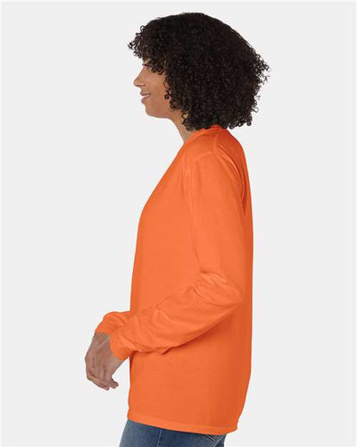 ComfortWash by Hanes GDH250 Horizon Orange — on model side