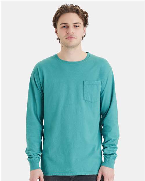 ComfortWash by Hanes GDH250 Spanish Moss — on model front