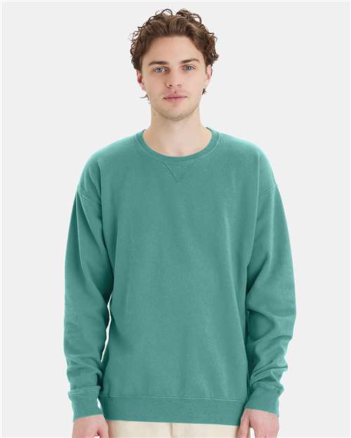 ComfortWash by Hanes GDH400 Spanish Moss — on model front