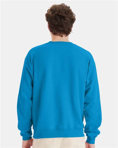 Hanes P160 Teal — on model back