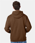 Hanes P170 Army Brown — on model back