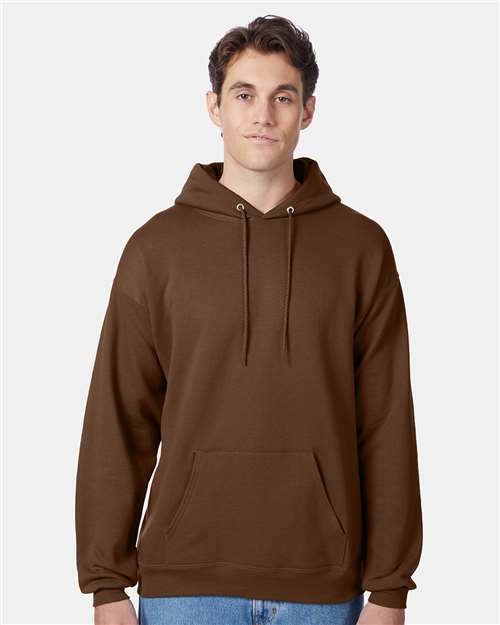 Hanes P170 Army Brown — on model front