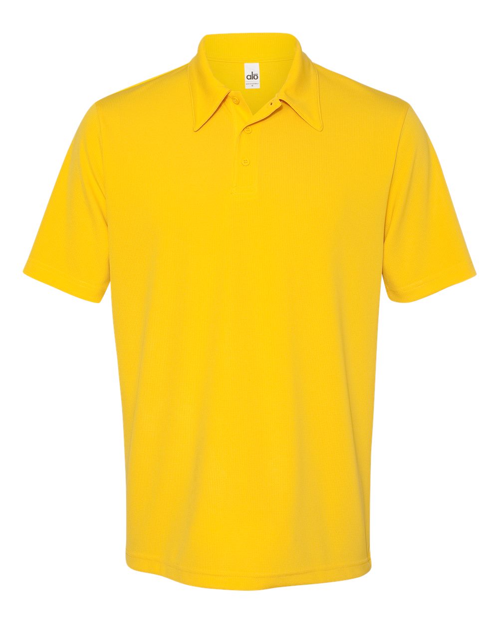 Unisex Performance Three-Button Mesh Polo - Sport Athletic Gold