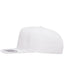 Yupoong YP5089 - Unisex 5-Panel Structured Flat Visor Classic Snapback Cap - White