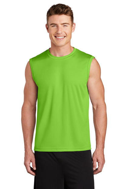 Men's Sleeveless PosiCharge Competitor Tee - Lime Shock