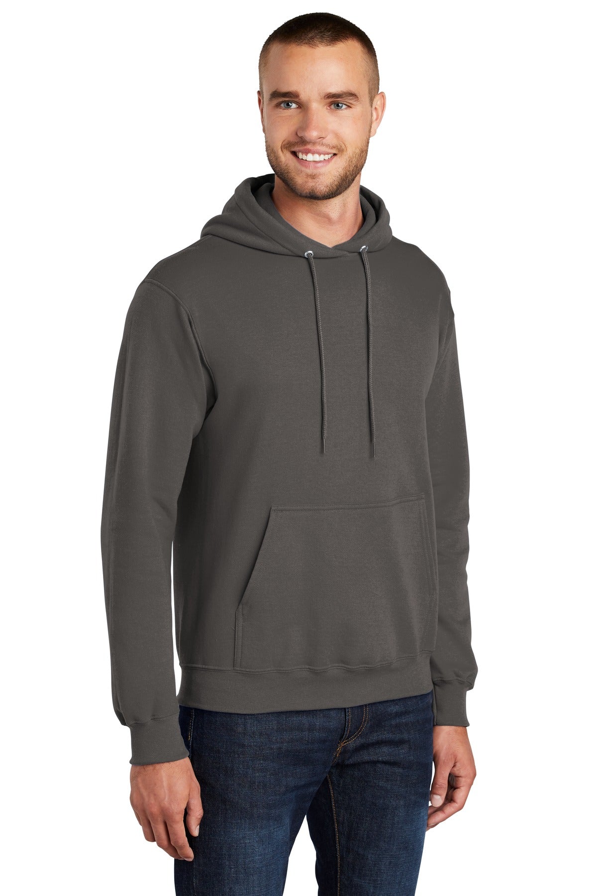 Unisex Tall Core Fleece Pullover Hoodie - Charcoal