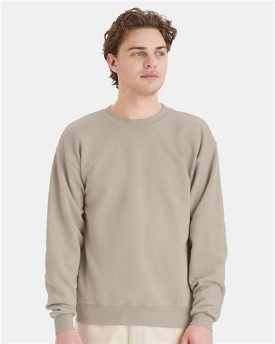 Hanes P160 Sand — on model front