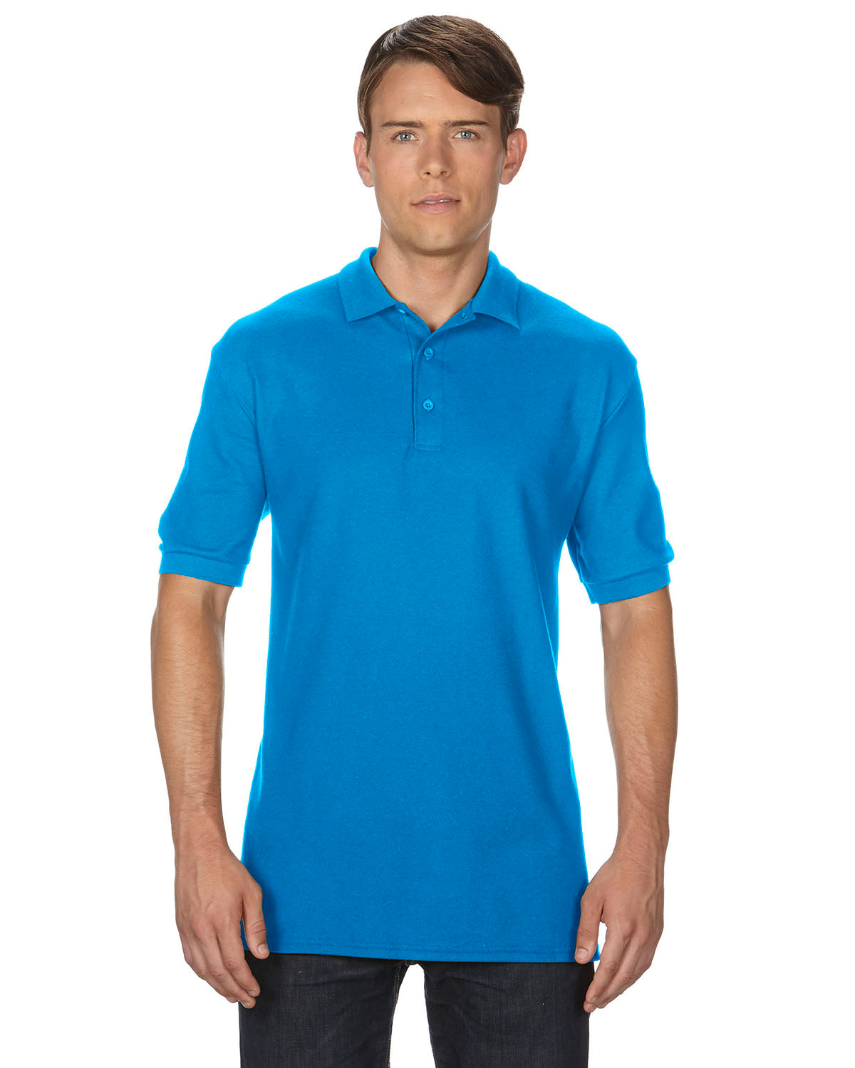 Unisex Premium Cotton®  Double Piqué Polo - Sapphire