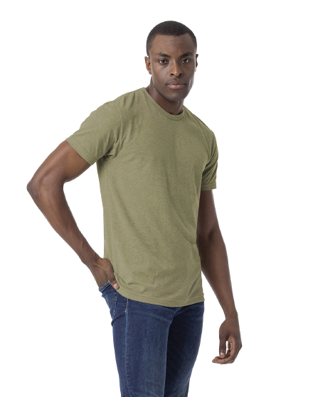 Unisex CVC Crewneck T-Shirt - Light Olive