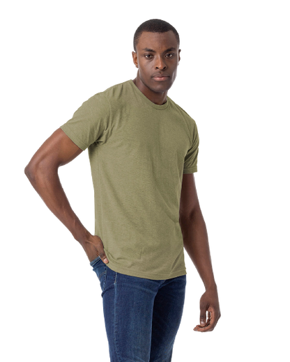 Unisex CVC Crewneck T-Shirt - Light Olive