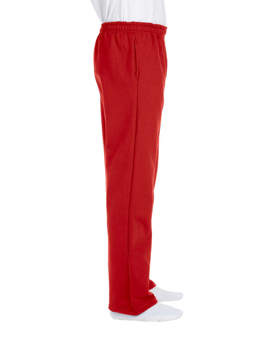 Adult DryBlend® Adult 9 oz., 50/50 Open-Bottom Sweatpants - Red