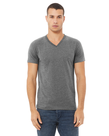Unisex Jersey Short-Sleeve V-Neck T-Shirt - Heather Deep